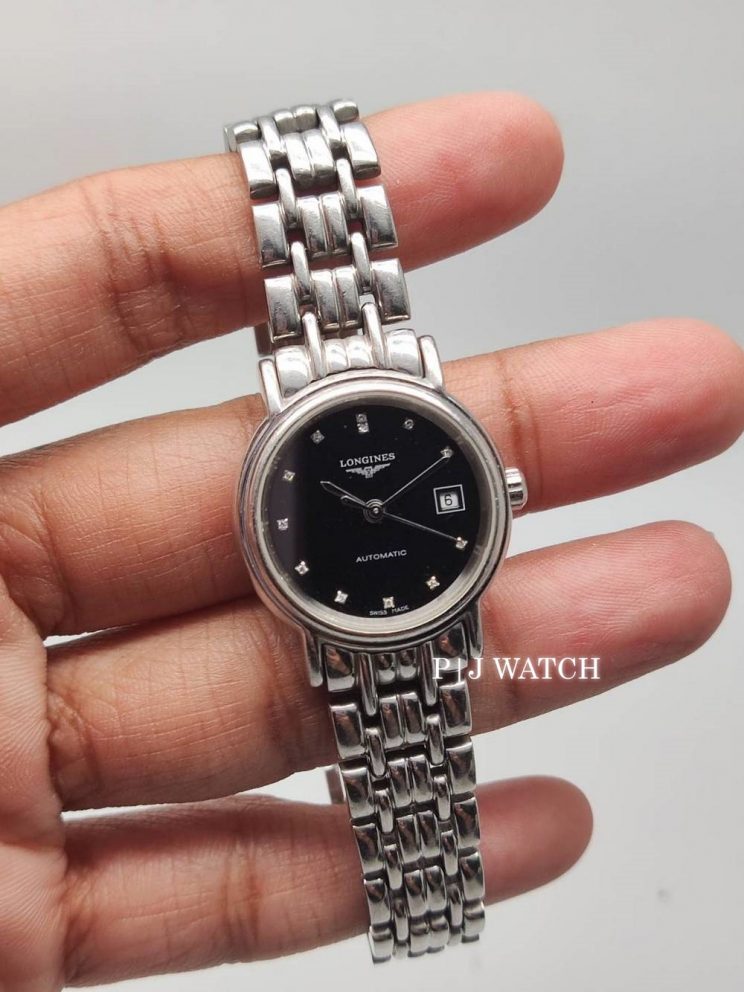 Longines Flagship Diamond Automatic Black Dial Ladies Watch Ref.L4.274.4.57.6