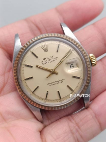 Rolex Datejust 36mm Champagne Dial Fluted Gold Bezel Ref.1601