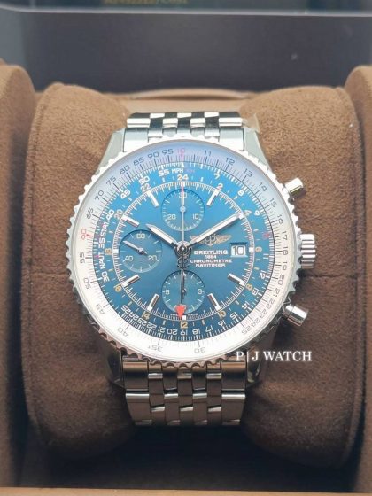 Breitling Navitimer World Chronograph 46mm Blue Dial Ref.A2432212-C651