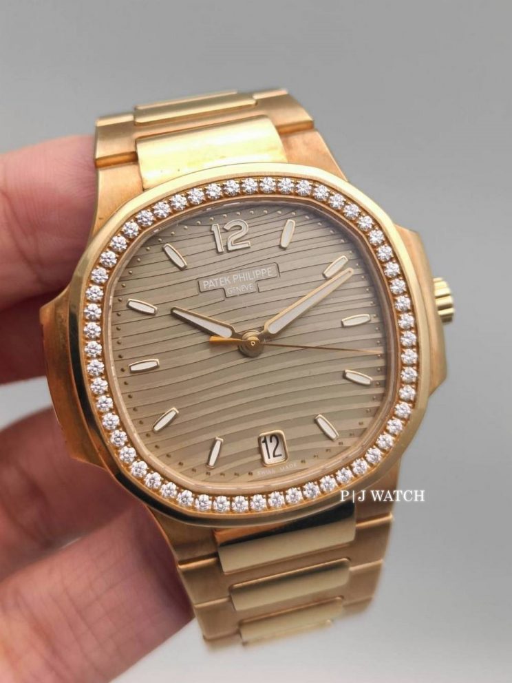 Patek Philippe Ladies' Nautilus Golden Dial Rose Gold Ref.7118-1200R-010