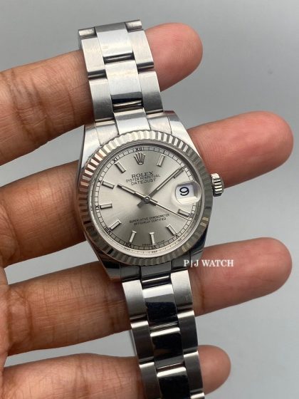 Rolex Datejust 31mm Steel & White Gold Silver Dial Ref.178274