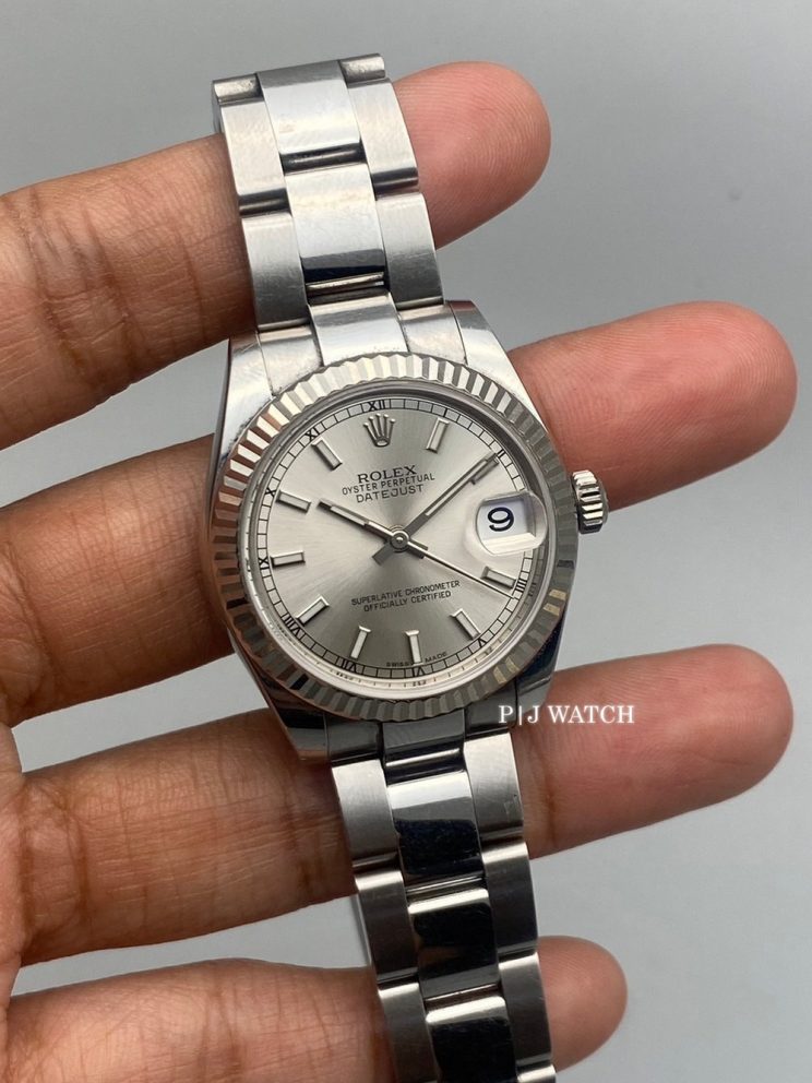 Rolex Datejust 31mm Steel & White Gold Silver Dial Ref.178274