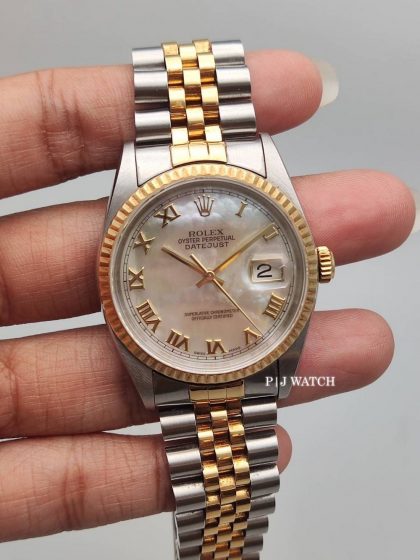 Rolex Datejust 36mm 2Tone White MOP Roman Dial Ref.116233