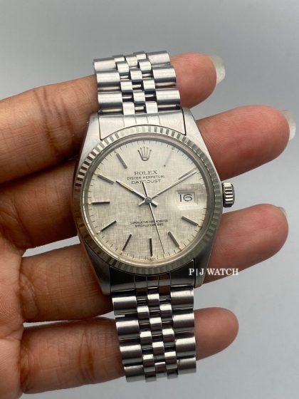 Rolex Datejust 36mm Jubilee Silver Linen Dial Ref.16014