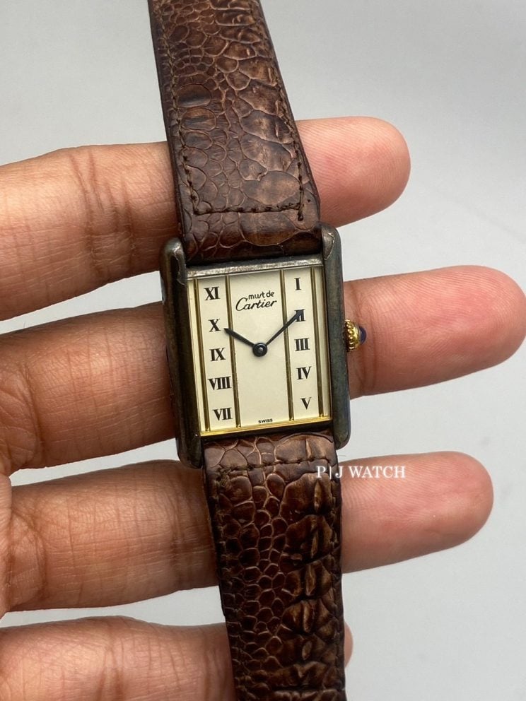 Cartier Must Tank Vermeil Ivory Dial Quartz Watch Ref.5057001