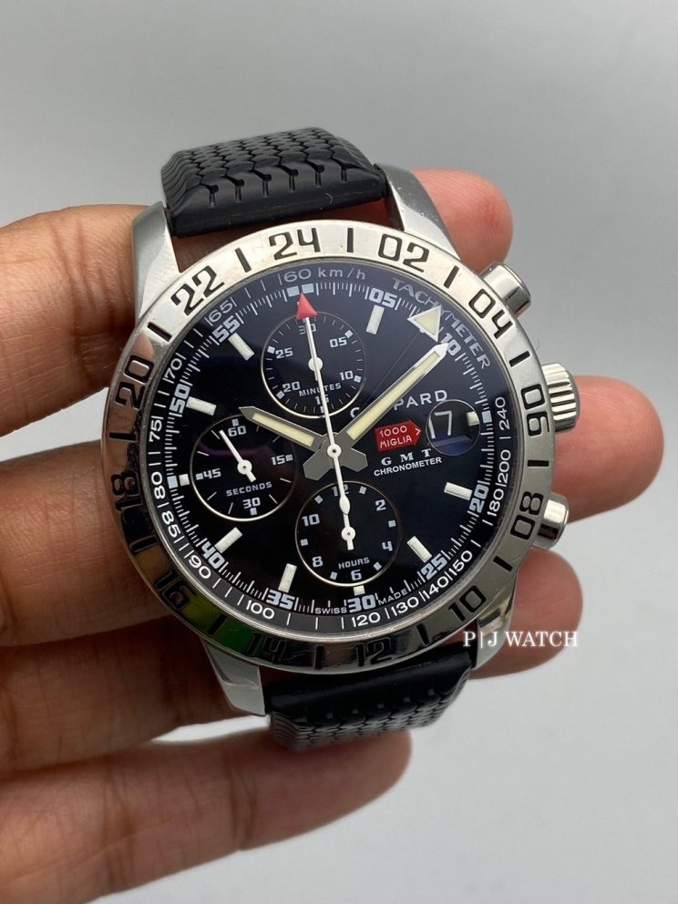 Chopard Mille Miglia GMT Steel Black Chronograph Men's Watch Ref.168992-3001