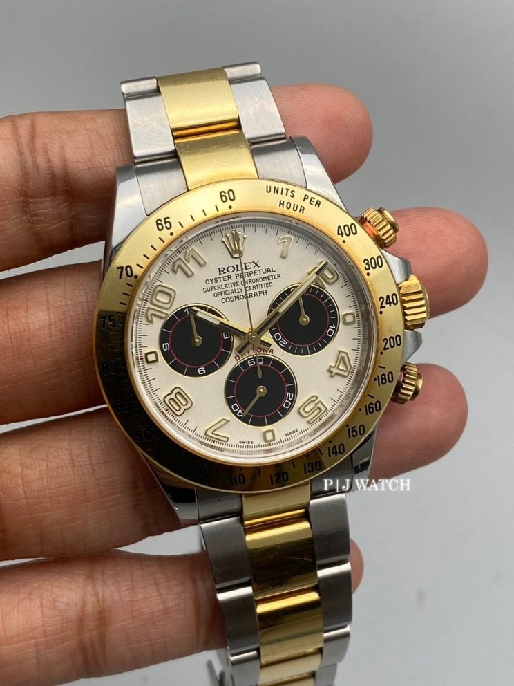 Rolex Cosmograph Daytona Two-Tone Ivory Dial Men's Watch Ref.116523