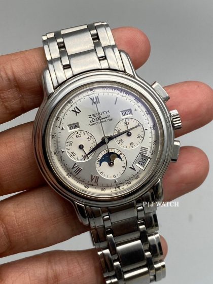 Zenith El Primero Chronomaster Triple Date Mondphase Silber Ref.01.0240.410
