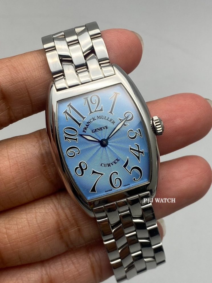 Franck Muller Curvex 25mm Blue Dial Quartz Watch Ref.1752 QZ ST S