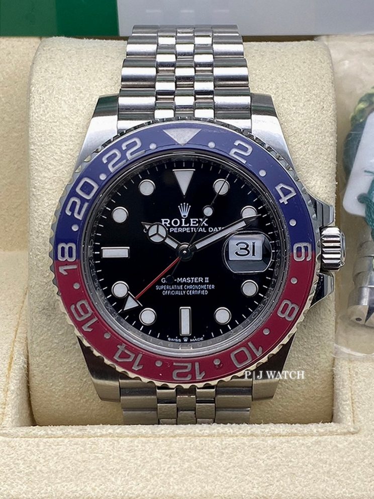 Rolex GMT-Master II Pepsi Bezel Jubilee Bracelet Men's Watch Ref.126710BLRO
