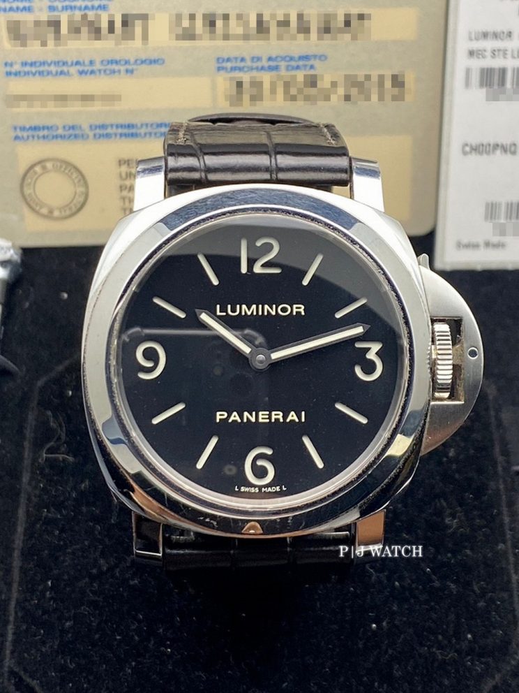 Panerai Luminor Base Acciaio Limited Edition Manual Watch PAM00112