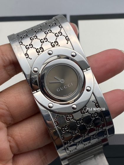 Gucci 112 Twirl Brown Dial Ladies Watch Ref.YA112401
