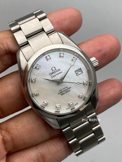 Omega - Aqua Terra Co-axial MOP Diamonds Dial Ref.2504.75.00