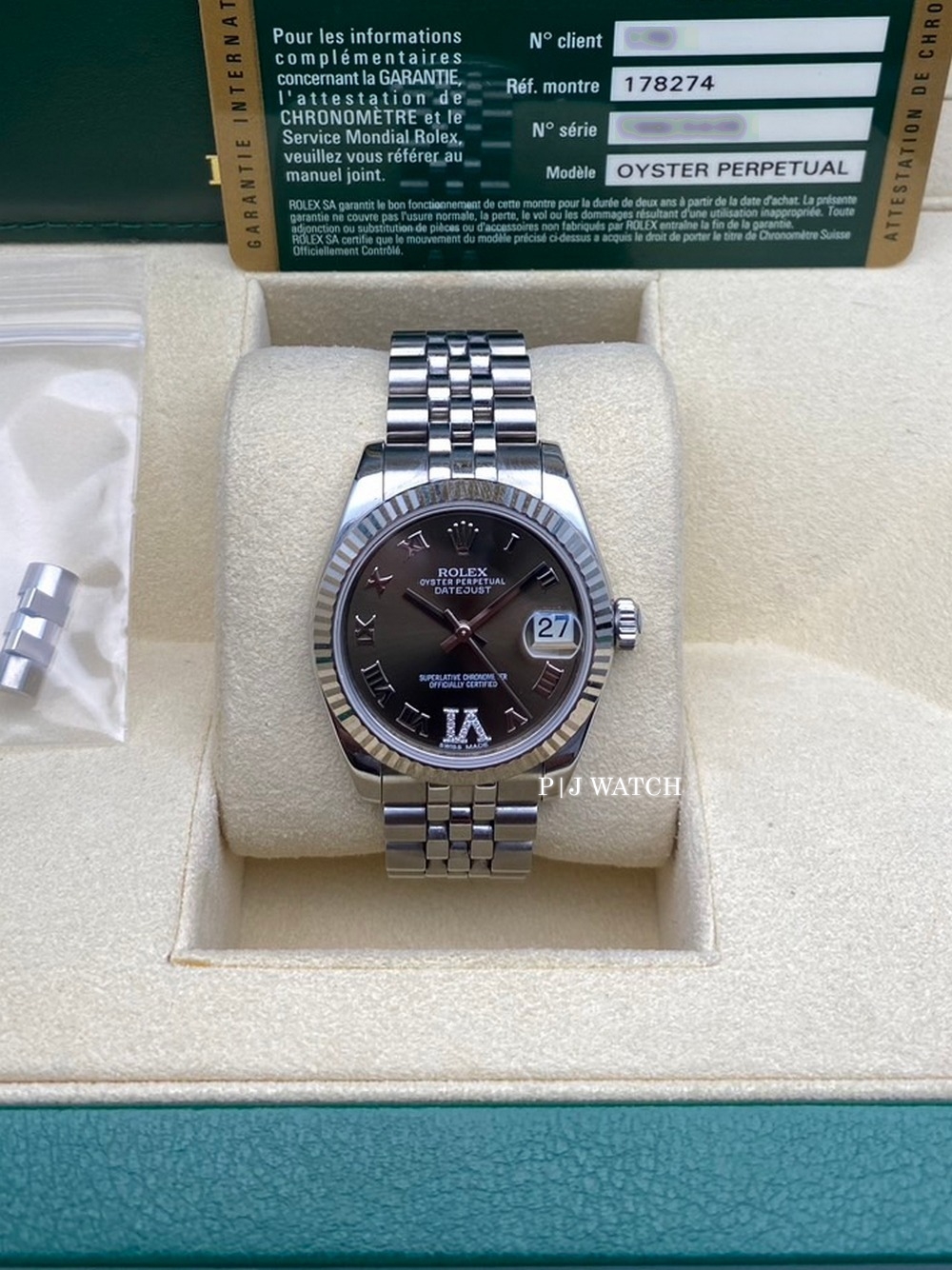 Rolex Datejust 31mm Elegant Bronze Dial Automatic Watch Ref.178274