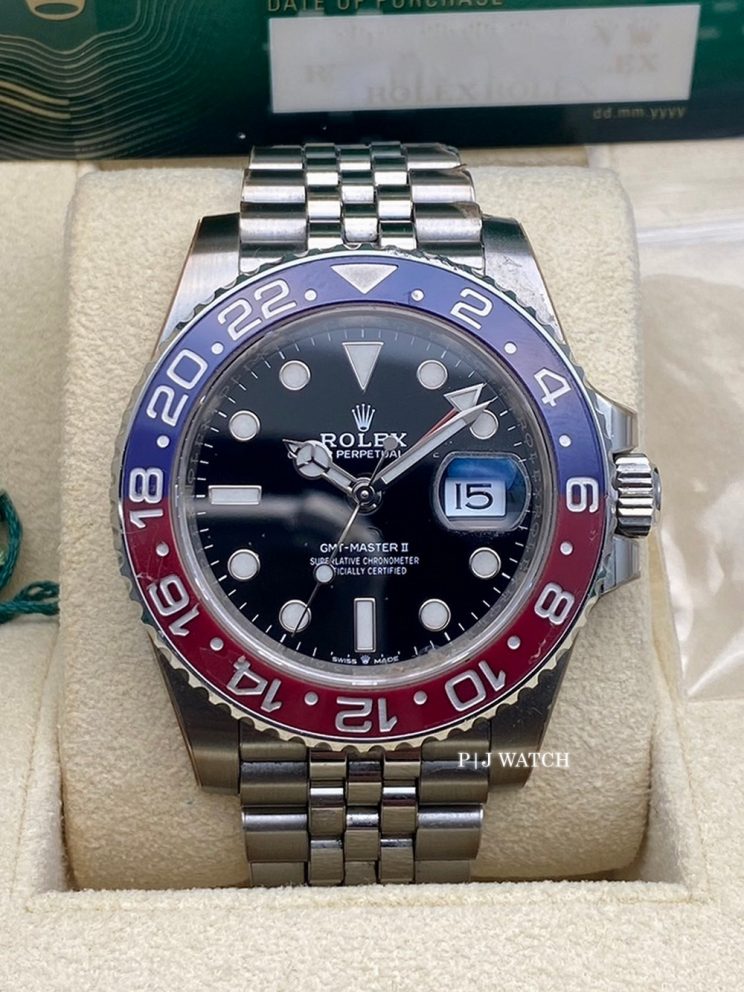 Rolex GMT-Master II Pepsi Oystersteel Jubilee Men's Watch Ref.126710BLRO
