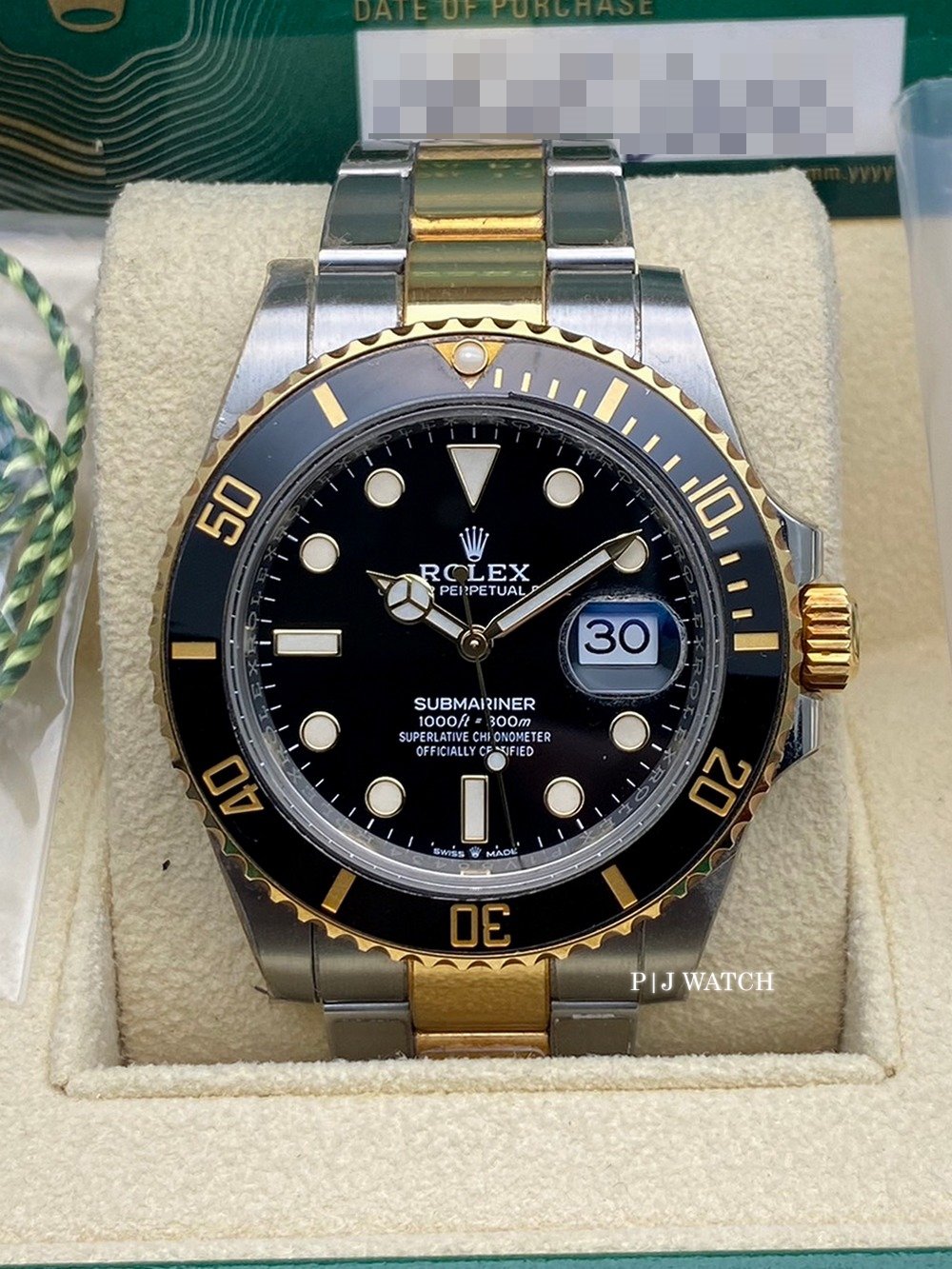 Rolex Submariner Date Two Tone Oyster Bracelet Men's Watch Ref.126613LN
