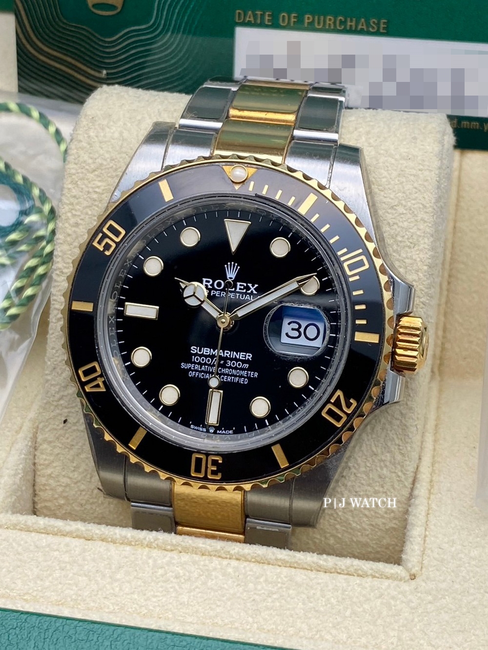 Rolex Submariner Date Two Tone Oyster Bracelet Men's Watch Ref.126613LN