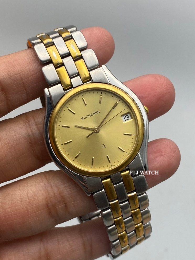 Bucherer 33mm 18 kt Gold Quartz Watch Ref.955.702