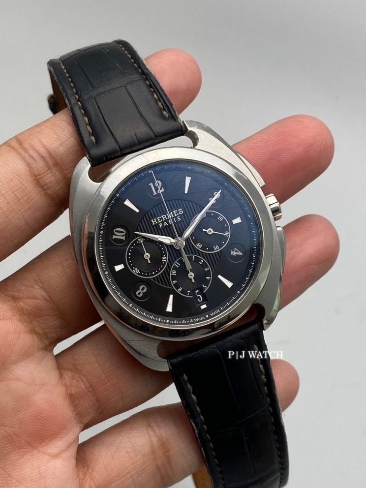 Hermès Dressage Chronograph Automatic Black Dial Men's Watch Ref.038896WW00