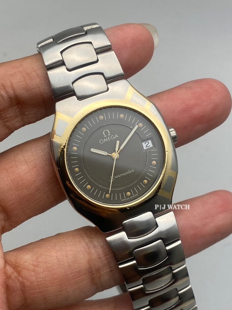 Omega Seamaster Polaris 18K Gold & Steel Vintage Watch Ref.396.1022