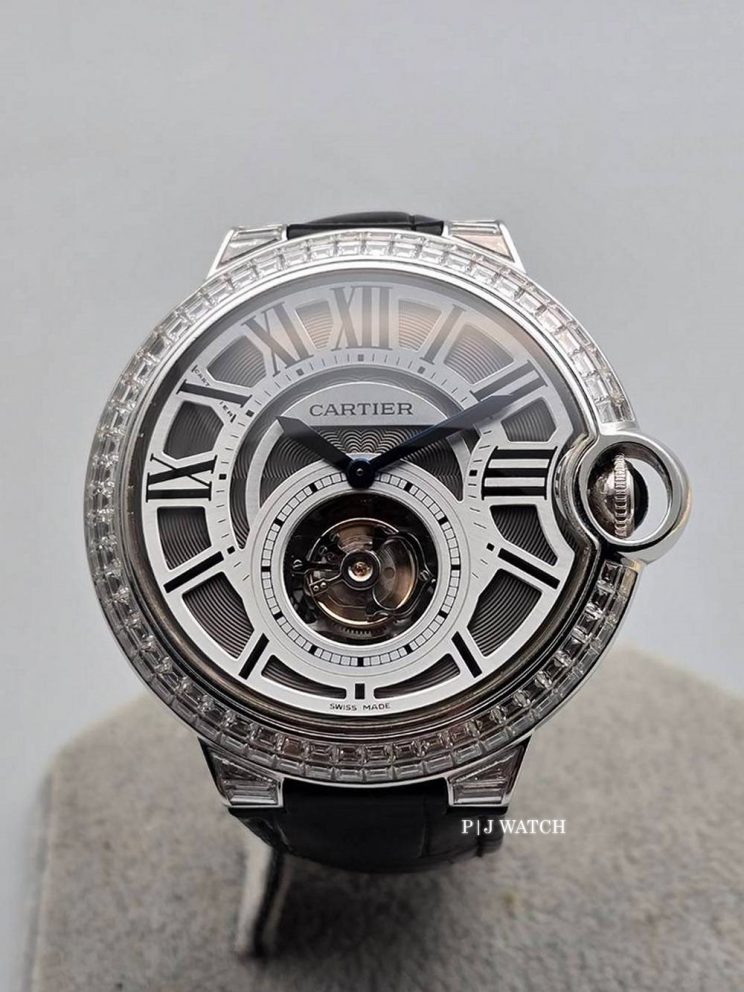 Cartier Ballon Bleu Flying Tourbillon White Gold Diamond Bezel Ref.3089