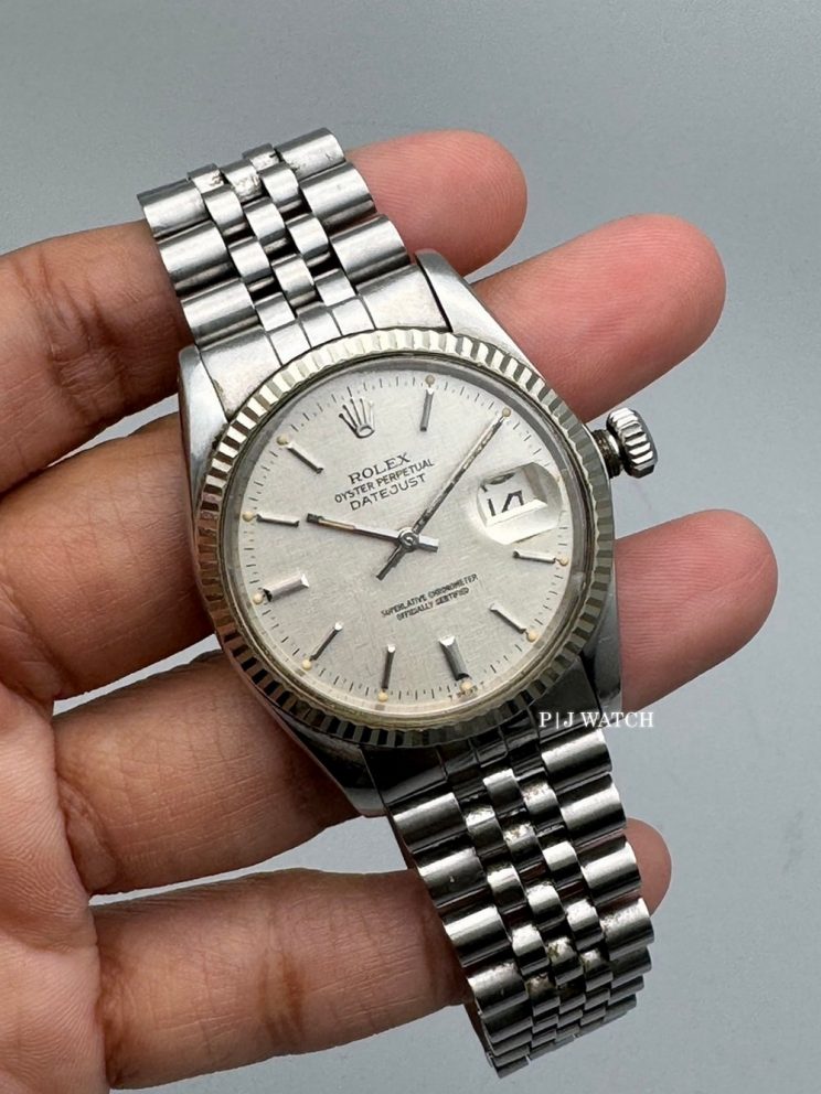 Rolex Datejust 36mm Steel Silver Linen Dial Ref.16014