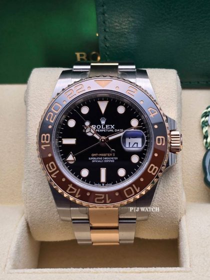 Rolex GMT-Master II Root Beer Rose Gold & Steel Men's Watch Ref.126711CHNR