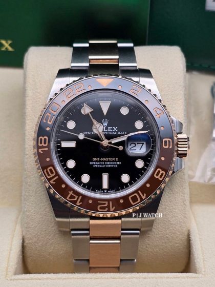 Rolex GMT-Master II Root Beer Rose Gold & Steel Men's Watch Ref.126711CHNR