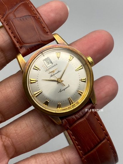 Longines Conquest Heritage Automatic Yellow Gold 18k Silver Dial Ref. L1.611.8.78.4
