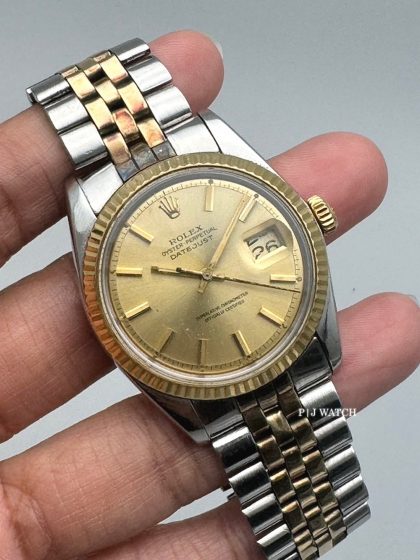 Rolex Datejust 36mm Jubilee Gold & Steel Gold Dial Ref.1601
