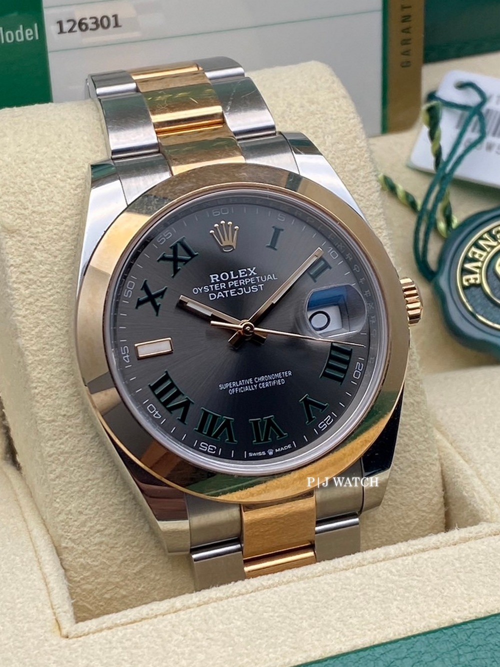 Rolex Datejust 41mm Oyster Two-Tone Grey Dial Ref.126301
