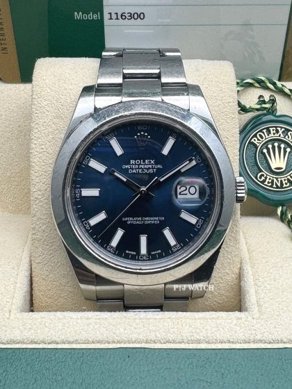 Rolex Datejust II 41mm Stainless Steel Blue Dial Men's Watch Ref.116300