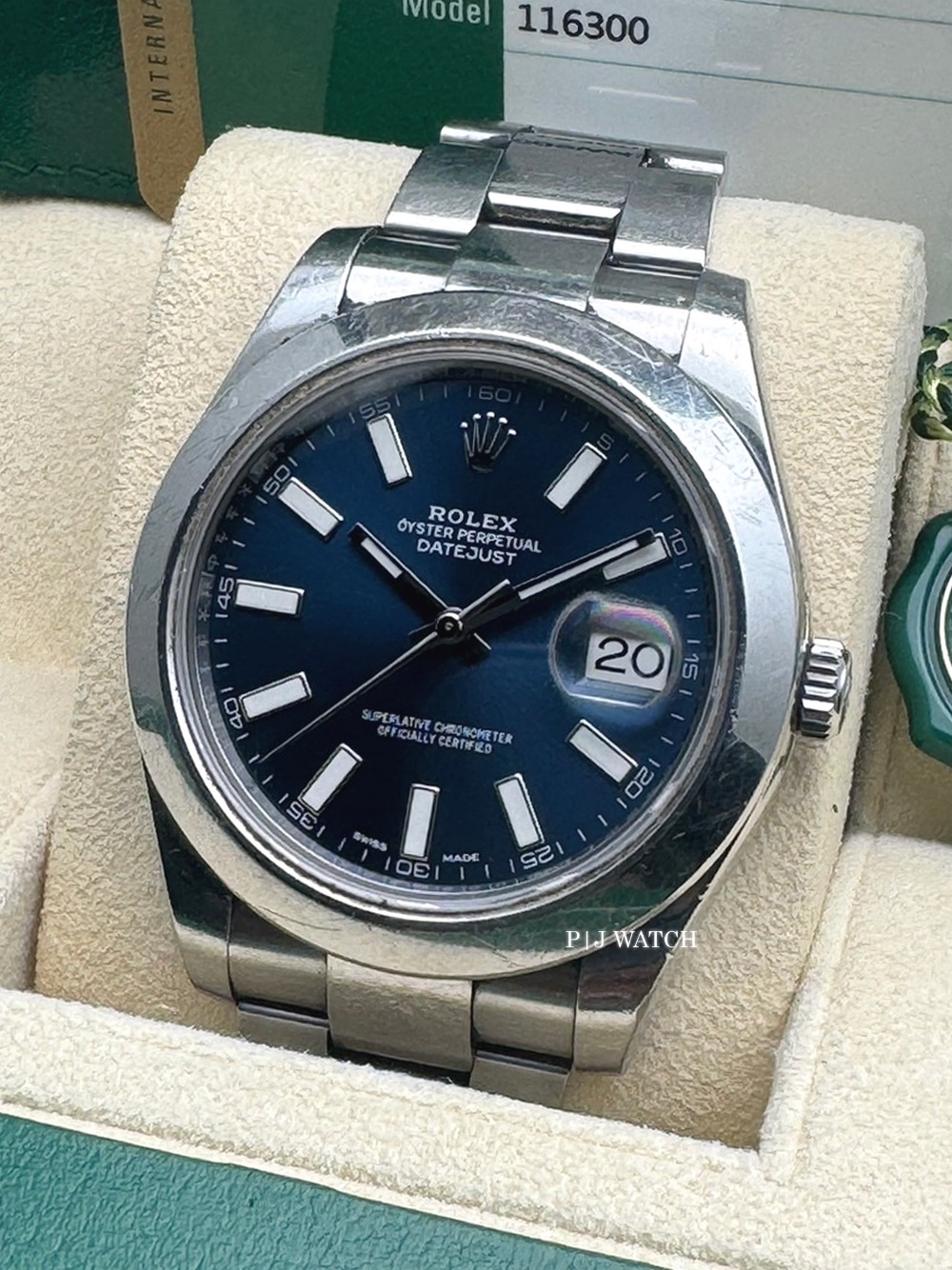 Rolex Datejust II 41mm Stainless Steel Blue Dial Men's Watch Ref.116300