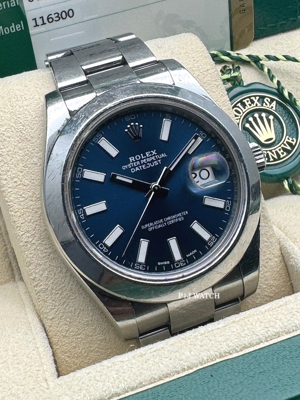 Rolex Datejust II 41mm Stainless Steel Blue Dial Men's Watch Ref.116300