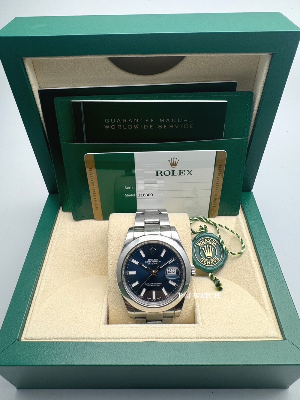 Rolex Datejust II 41mm Stainless Steel Blue Dial Men's Watch Ref.116300