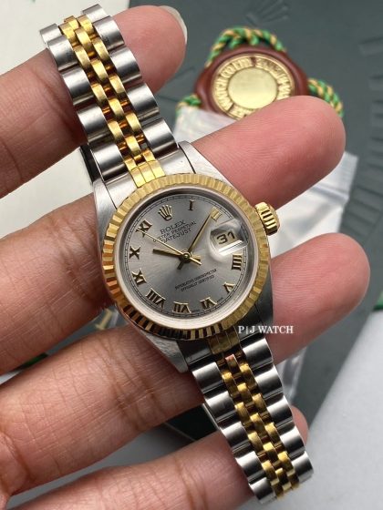 Rolex Lady-Datejust 26mm Two-Tone Slate Grey Dial Ref.179173