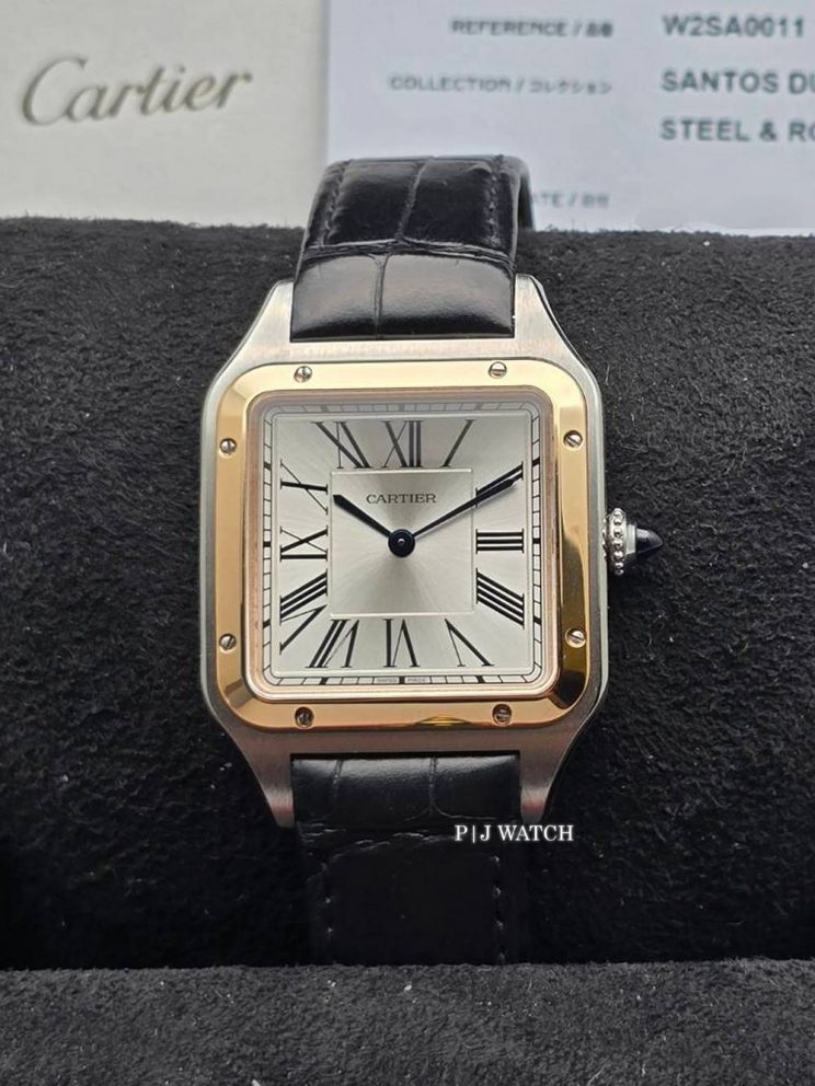 Cartier Santos-Dumont Large Silver Dial Men's Watch Ref.W2SA0011