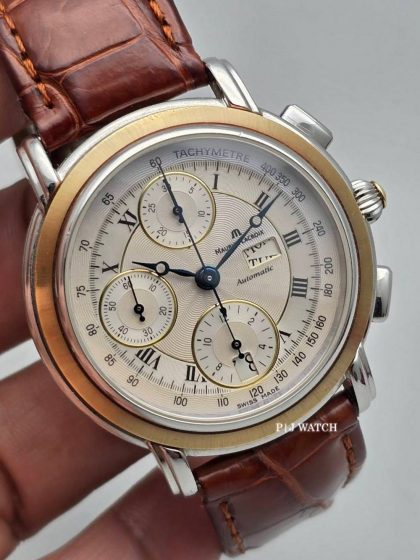 Maurice Lacroix Masterpiece 40mm Mother of Pearl Guilloche Dial Ref.MP6318-YS101-11E