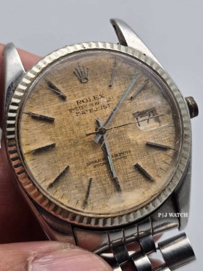 Rolex Datejust 36mm Silver Linen Dial Vintage Watch Ref.16014