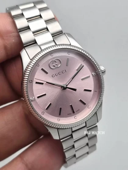 Gucci G-Timeless 29mm Pink Dial Steel Ladies Watch Ref.YA1265061