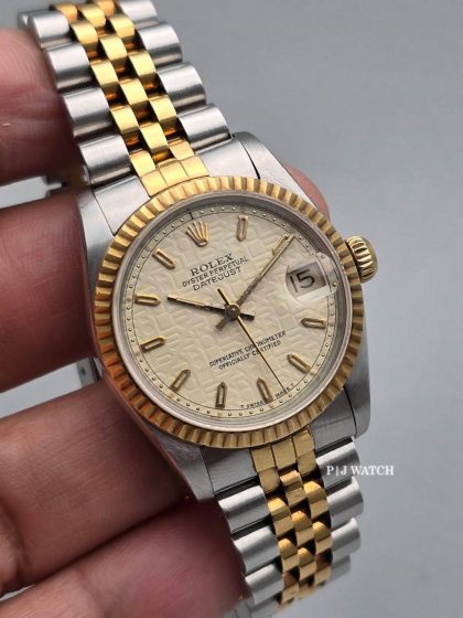 Rolex Datejust 31mm Steel&Gold Ivory Computer Dial Ref.68273