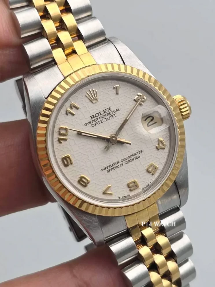 Rolex Datejust 36mm Jubilee Steel&Gold White Arabic Numerals Dial Ref.16233