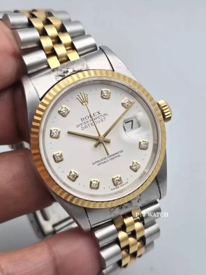 Rolex Datejust 36mm White Dial Jubilee Two-Tone Ref.16233G