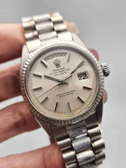 Rolex Day-Date 36mm President White Gold 18k Silver Dial Ref.1803