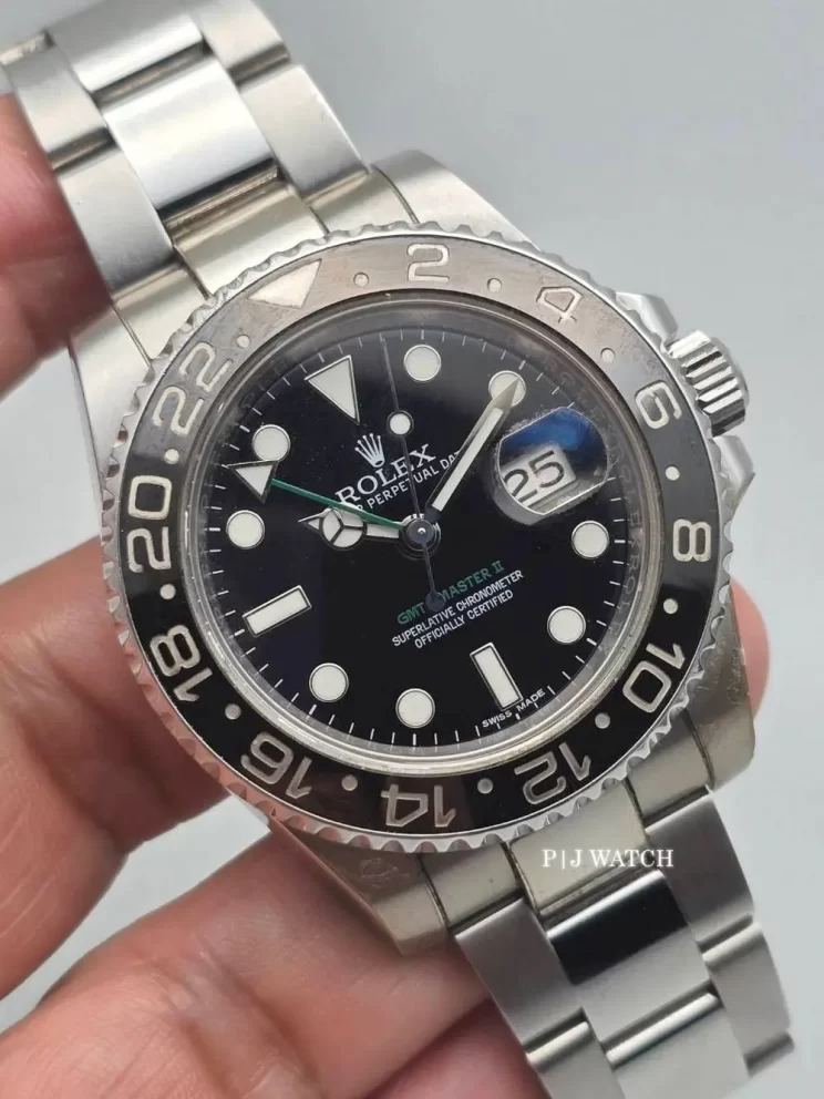Rolex GMT-Master II Black Dial Oystersteel Men’s Watch Ref.116710LN