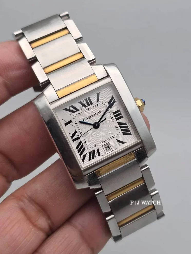 Cartier Tank Francaise Steel & Gold Men's Watch Ref.W51005Q4