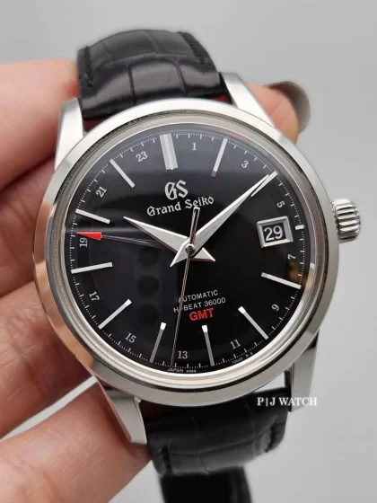 Grand Seiko Elegance Collection Hi-Beat 36000 GMT Black Dial Ref.SBGJ219