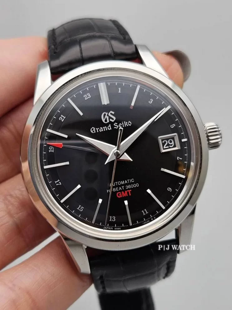 Grand Seiko Elegance Collection Hi-Beat 36000 GMT Black Dial Ref.SBGJ219
