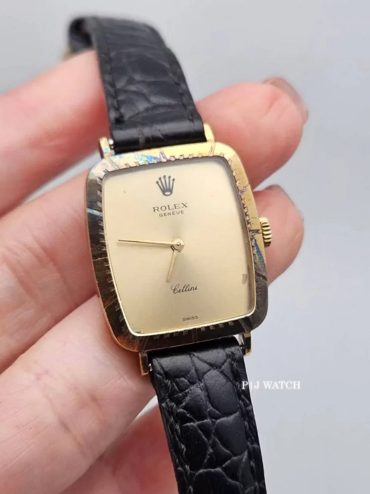 Rolex Cellini 18k Solid Gold Hand Winding Vintage Watch Ref.4080