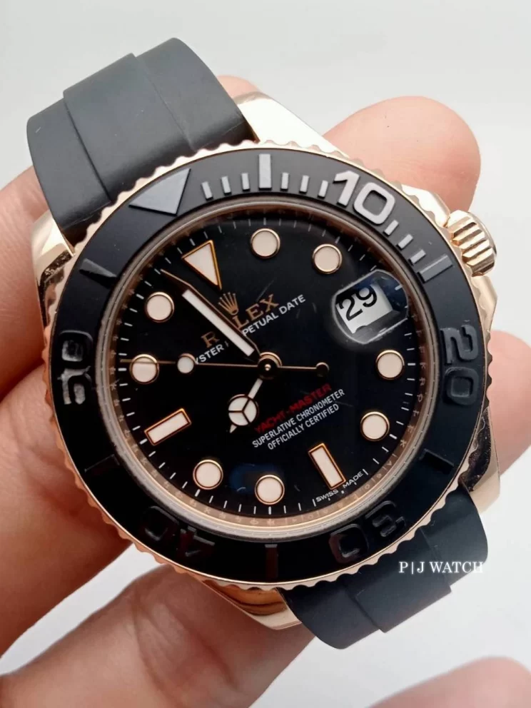 Rolex Yacht-Master 40mm Everose Gold Black Dial Ref.116655